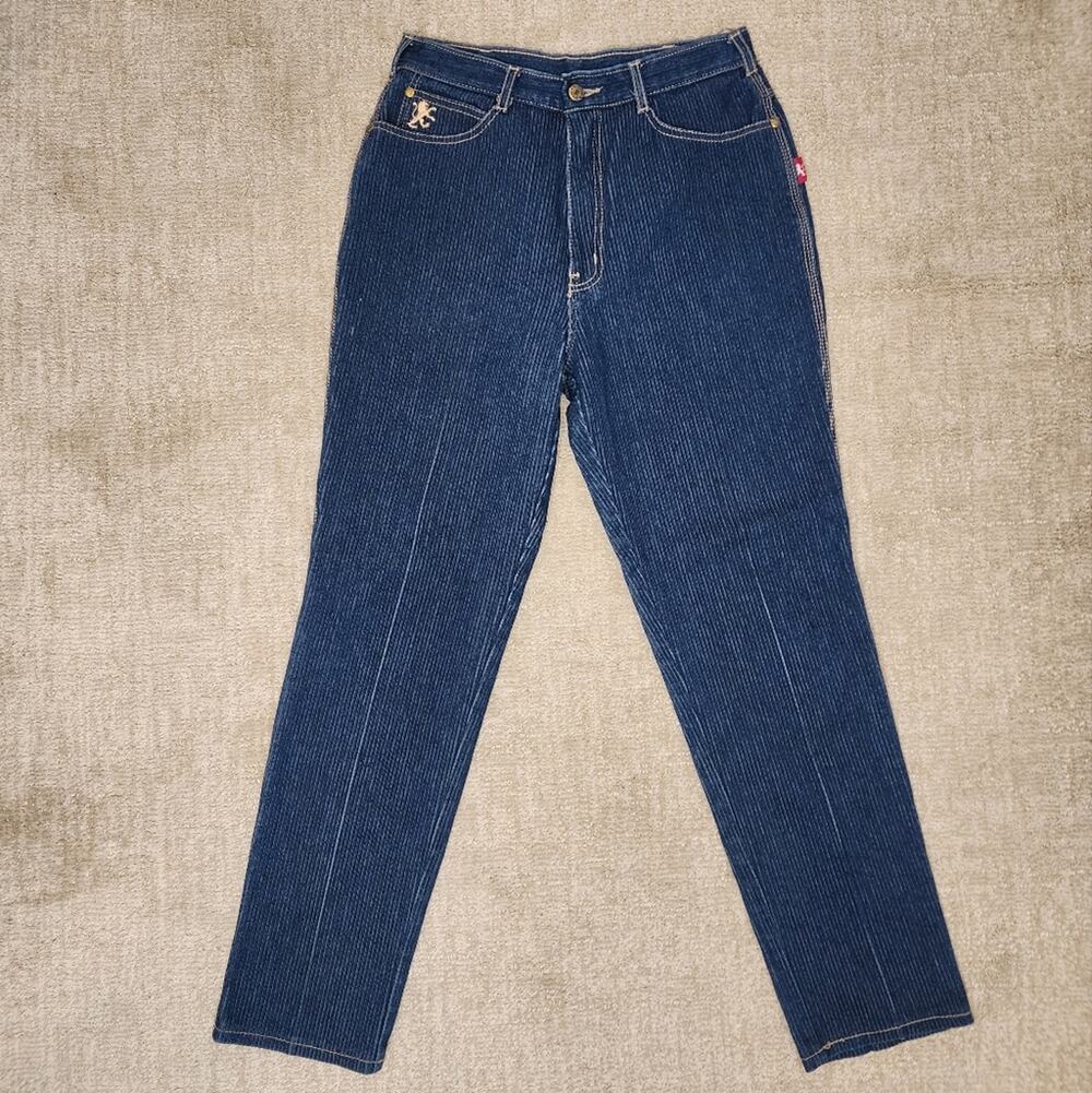 Vintage Braxton Ribbed Denim Jeans Women's 28 Inch Waist